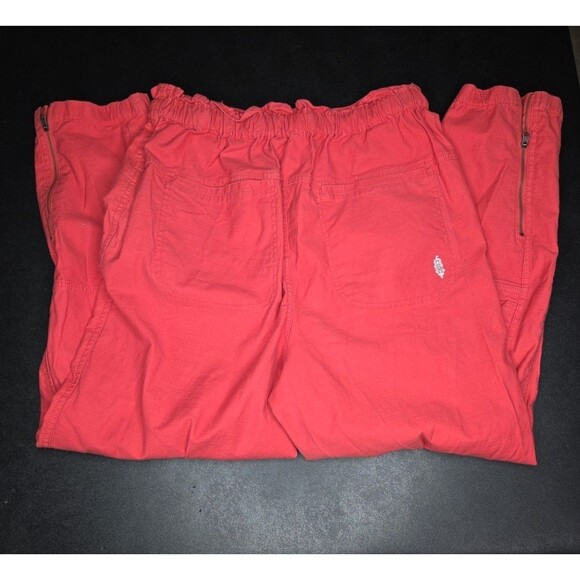 Free People Movement Red Coral Spring Trekker Cargo Zip Ankle Pants Womens M - Picture 4 of 6